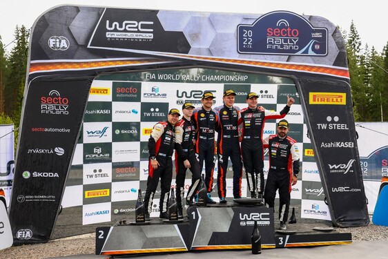Rovanperä s Toyotou na Rallye Finsko dojel druhý a zvyšil svůj náskok 