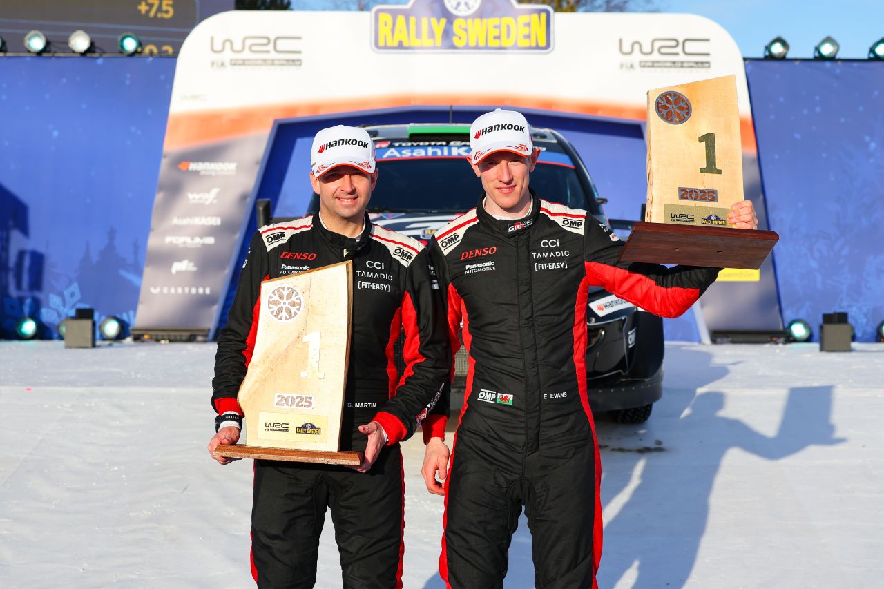 Toyota získala na Švédské rallye první dvě místa 