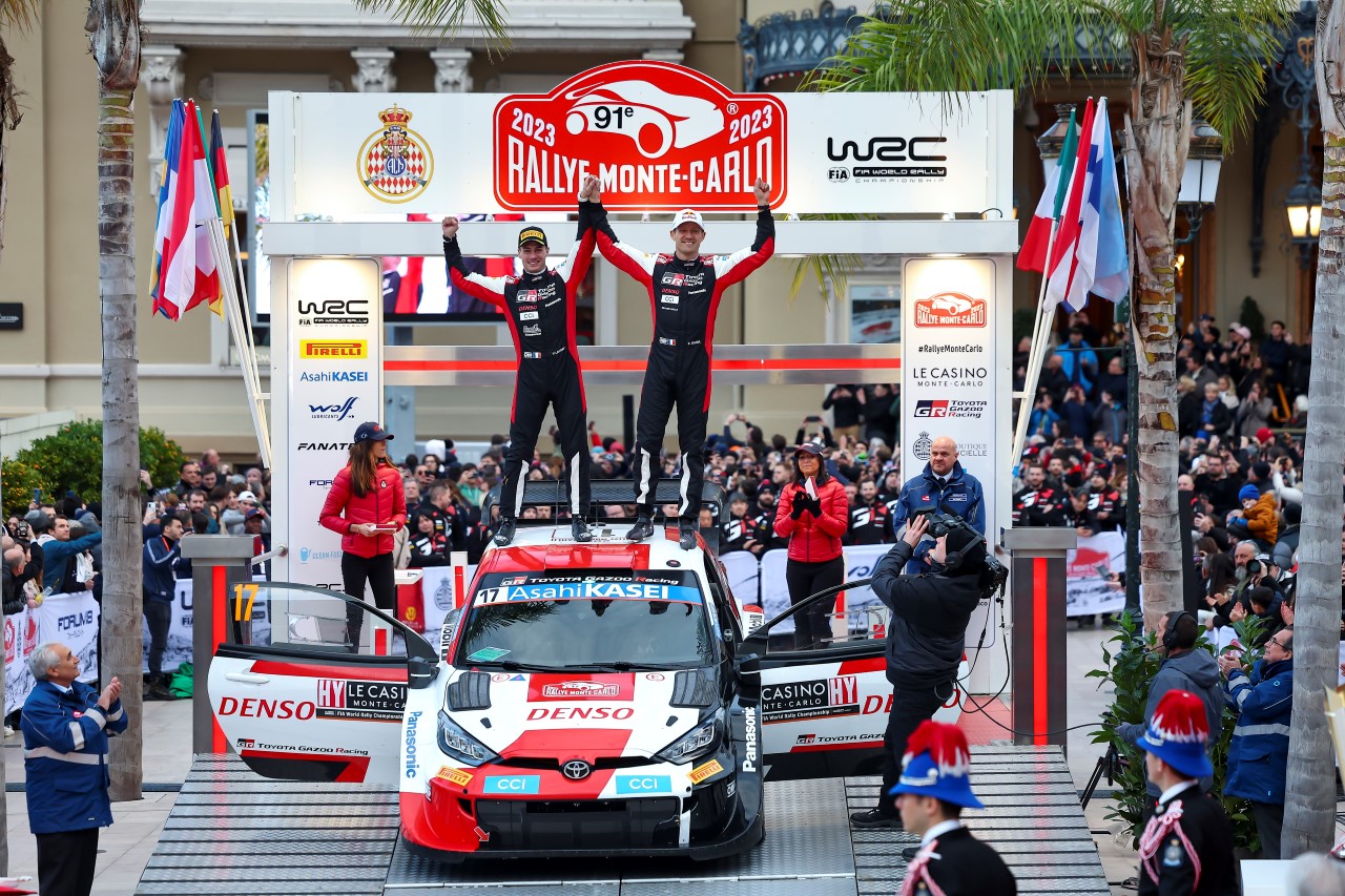 TOYOTA GAZOO Racing wygrywa Rajd Monte Carlo. Pierwsze i drugie miejsce na początek sezonu 