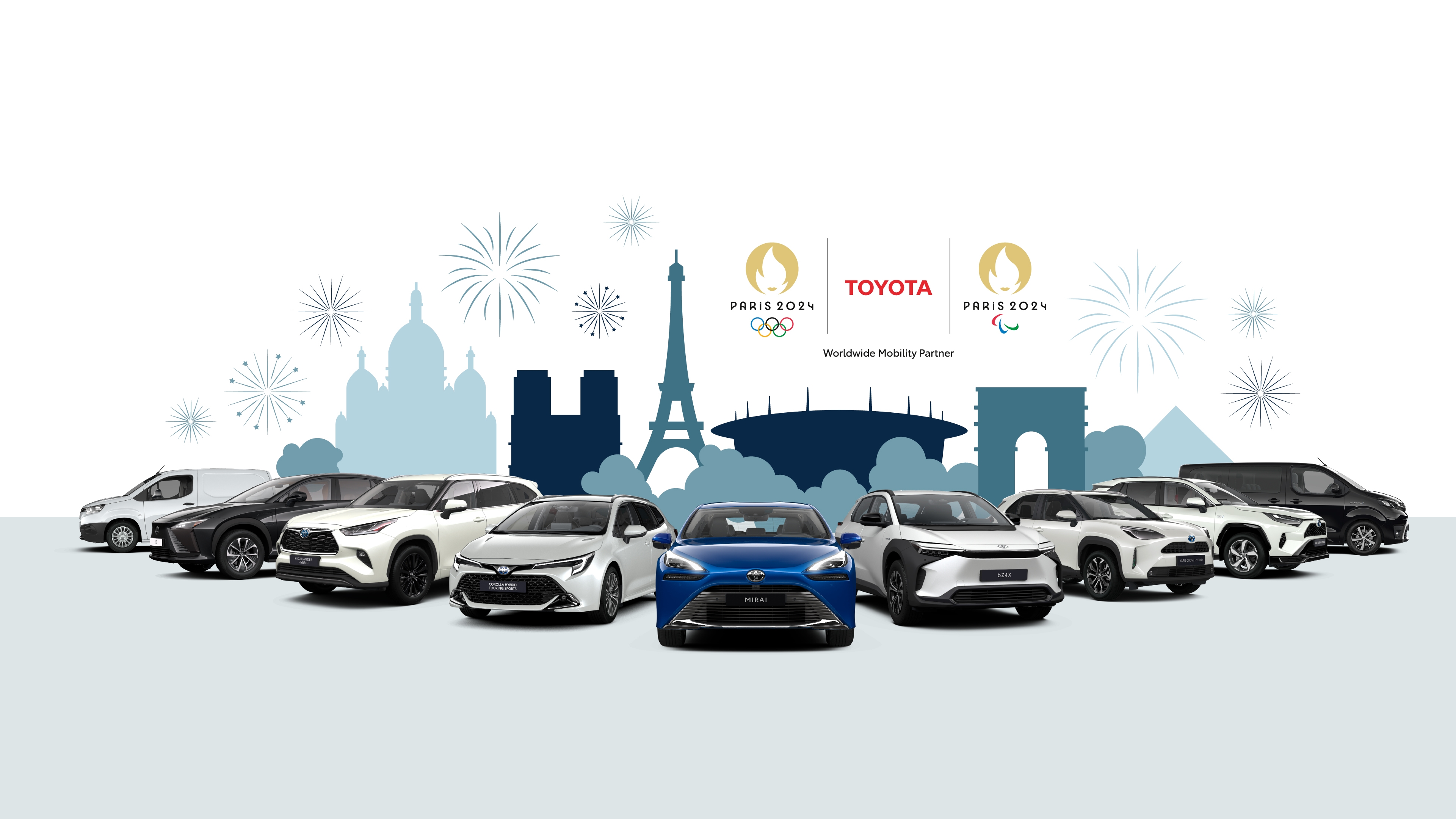 W stu procentach zelektryfikowana flota Toyoty na Igrzyska Olimpijskie i Paraolimpijskie Paryż 2024. Blisko 2700 aut oraz 700 pojazdów