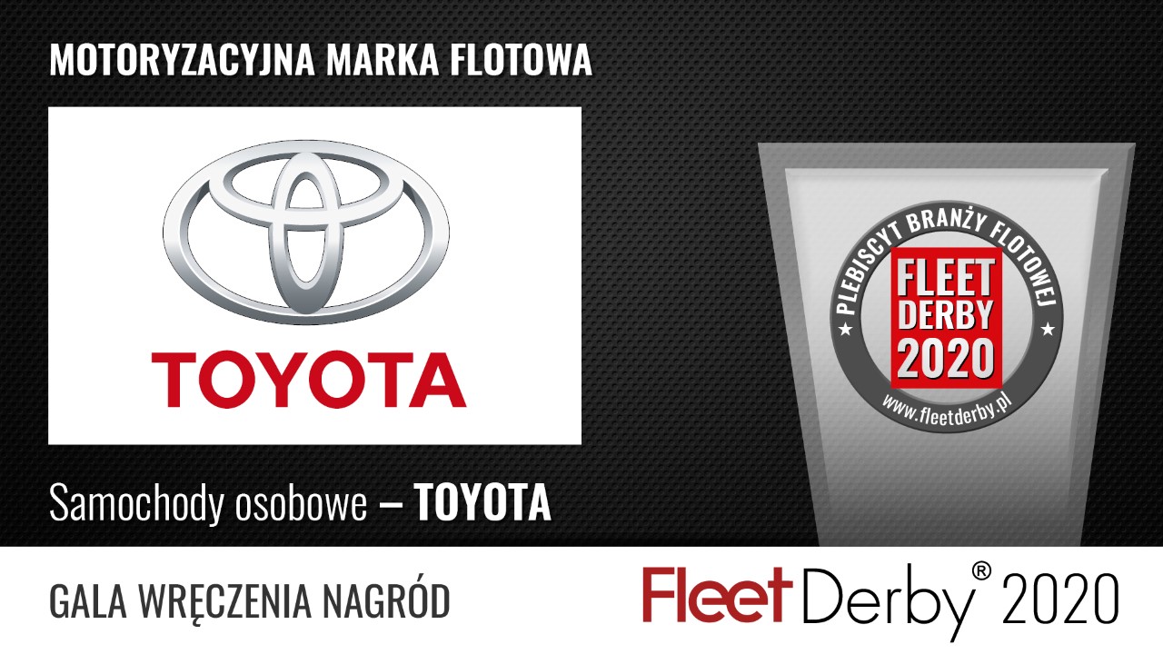 Toyota najlepszą marką flotową w konkursie Fleet Derby 2020