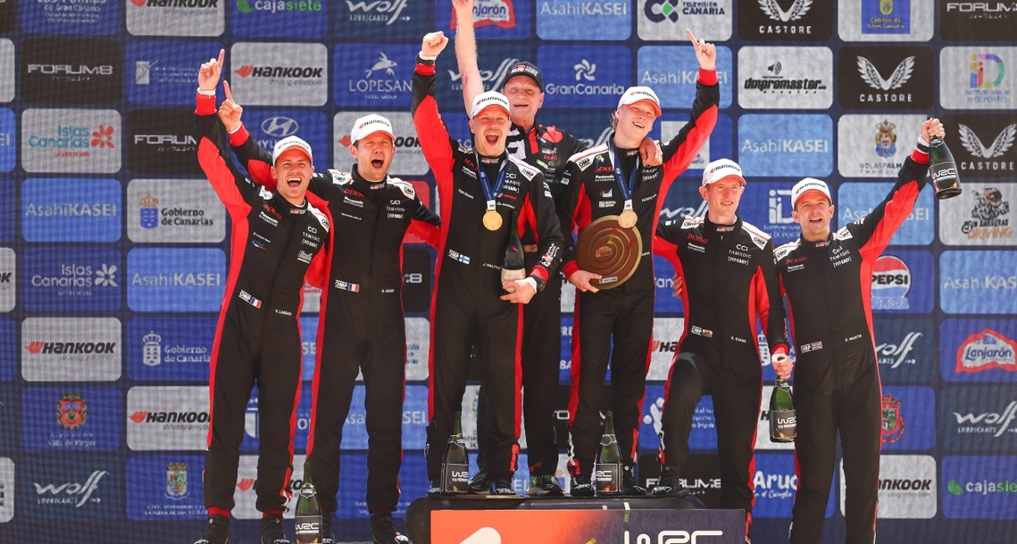  Rallye Kanárské ostrovy: Rovanperä první v cíli a za ním další trojice vozů TOYOTA GAZOO Racing