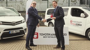 Nejlepším prodejcem značky Toyota v Česku podle doporučení zákazníků je pro rok 2020 společnost Dolák České Budějovice