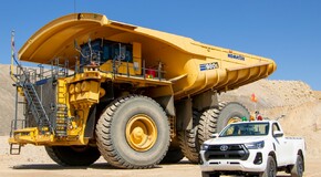 Komatsu autonomous haul truck and Toyota concept ALV