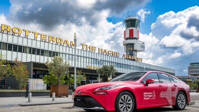 Toyota Mirai we flocie lotniska w Rotterdamie. Wkrótce otwarcie wodorowej stacji