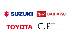 Logotypy Toyota, Suzuki, Daihatsu i CJPT