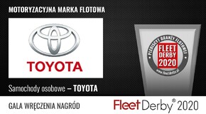 Toyota najlepszą marką flotową w konkursie Fleet Derby 2020