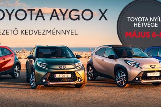 Bevezető kedvezménnyel érhető el most hétvégén a vadonatúj Toyota Aygo X 