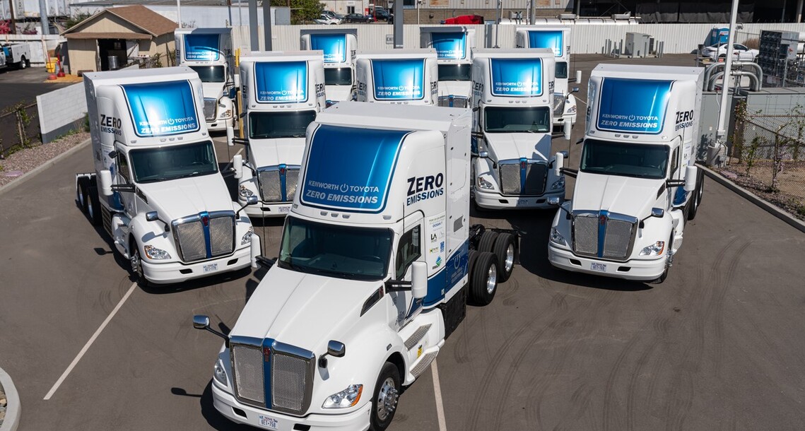 Toyota i Kenworth zakończyły program testowy 10 wodorowych ciężarówek w porcie Los Angeles