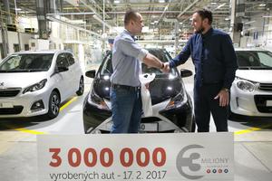 Toyota Aygo se stala třímiliontým vozem vyrobeným v TPCA