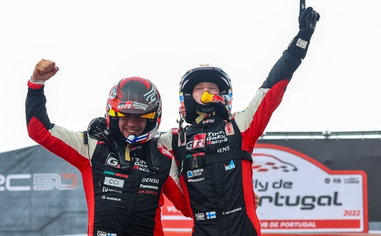  Rovanperä a Evans na prvých dvoch miestach v Portugalsku s Toyotou GR YARIS Rally1