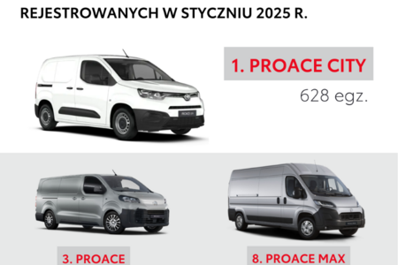 Toyota Professional z 97-procentowym wzrostem. Trzy modele z rodziny PROACE w Top10 stycznia