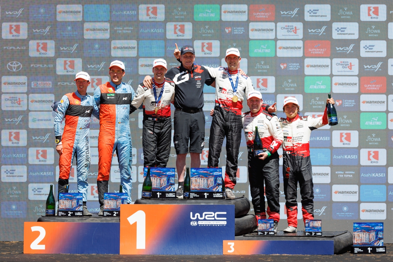 Rajd Akropolu WRC: Sébastien Ogier wygrywa, podwójne podium TOYOTA GAZOO Racing WRT