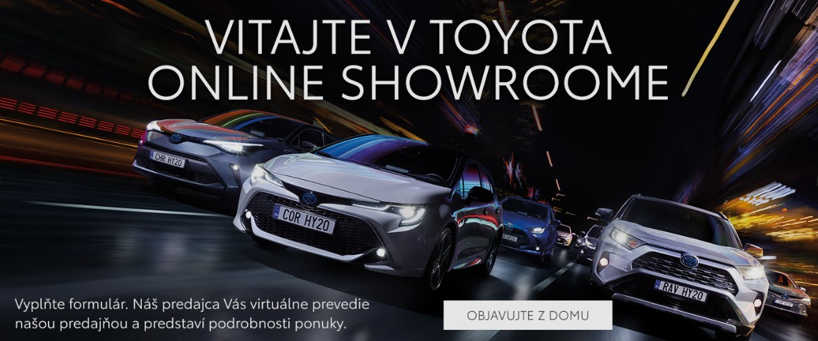 Online showroom pre modely Toyota je spustený